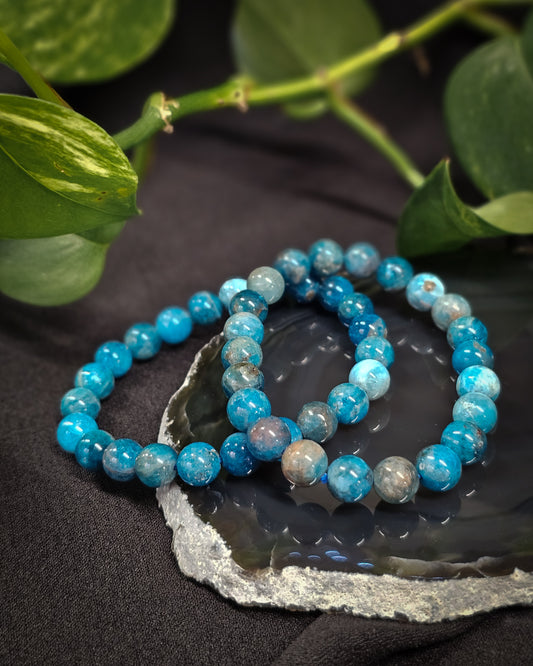 8mm Apatite Bead Bracelet