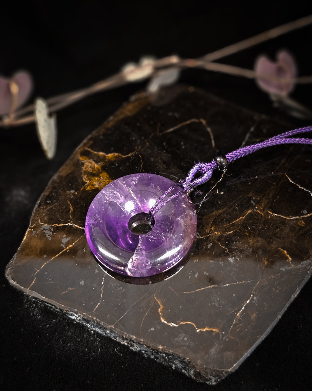 Amethyst Pi Stone Necklace