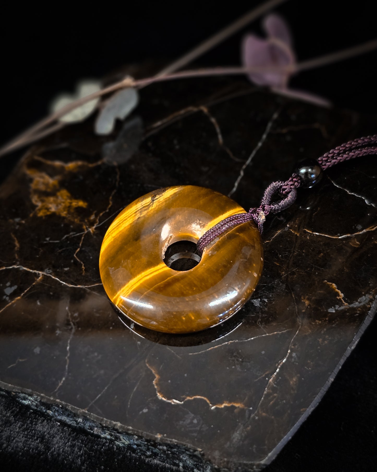 Tiger Eye Pi Stone Necklace