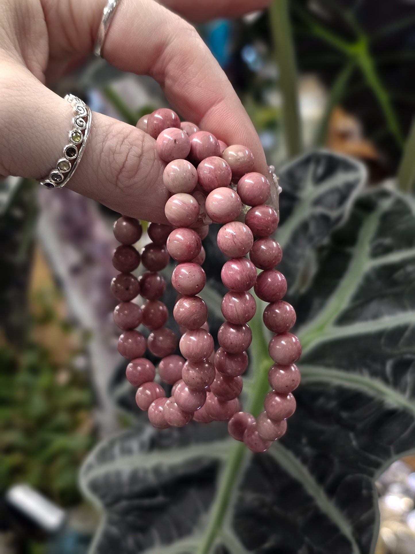 8mm A+ Rhodonite Bead Bracelet