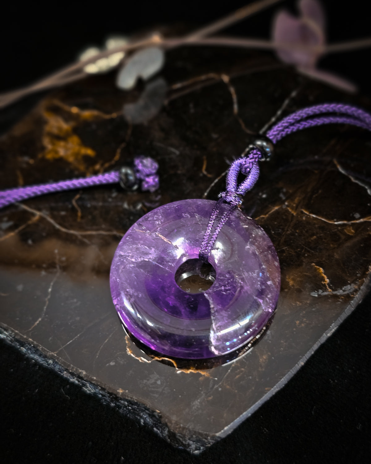 Amethyst Pi Stone Necklace