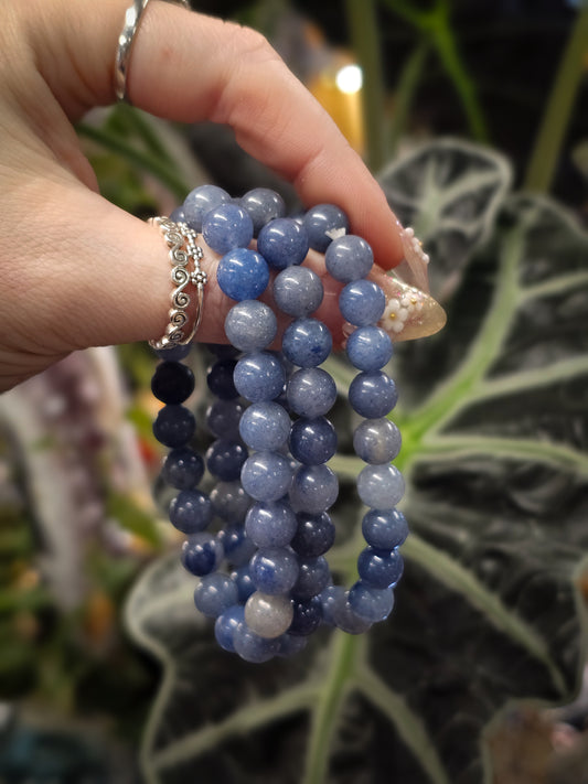 8mm Blue Aventurine Bead Bracelet