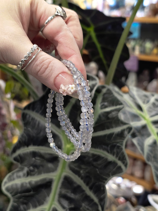 4mm Labradorite Bead Bracelet