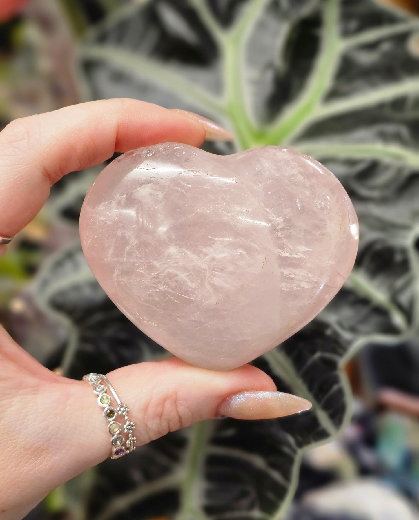 Medium Rose Quartz Heart