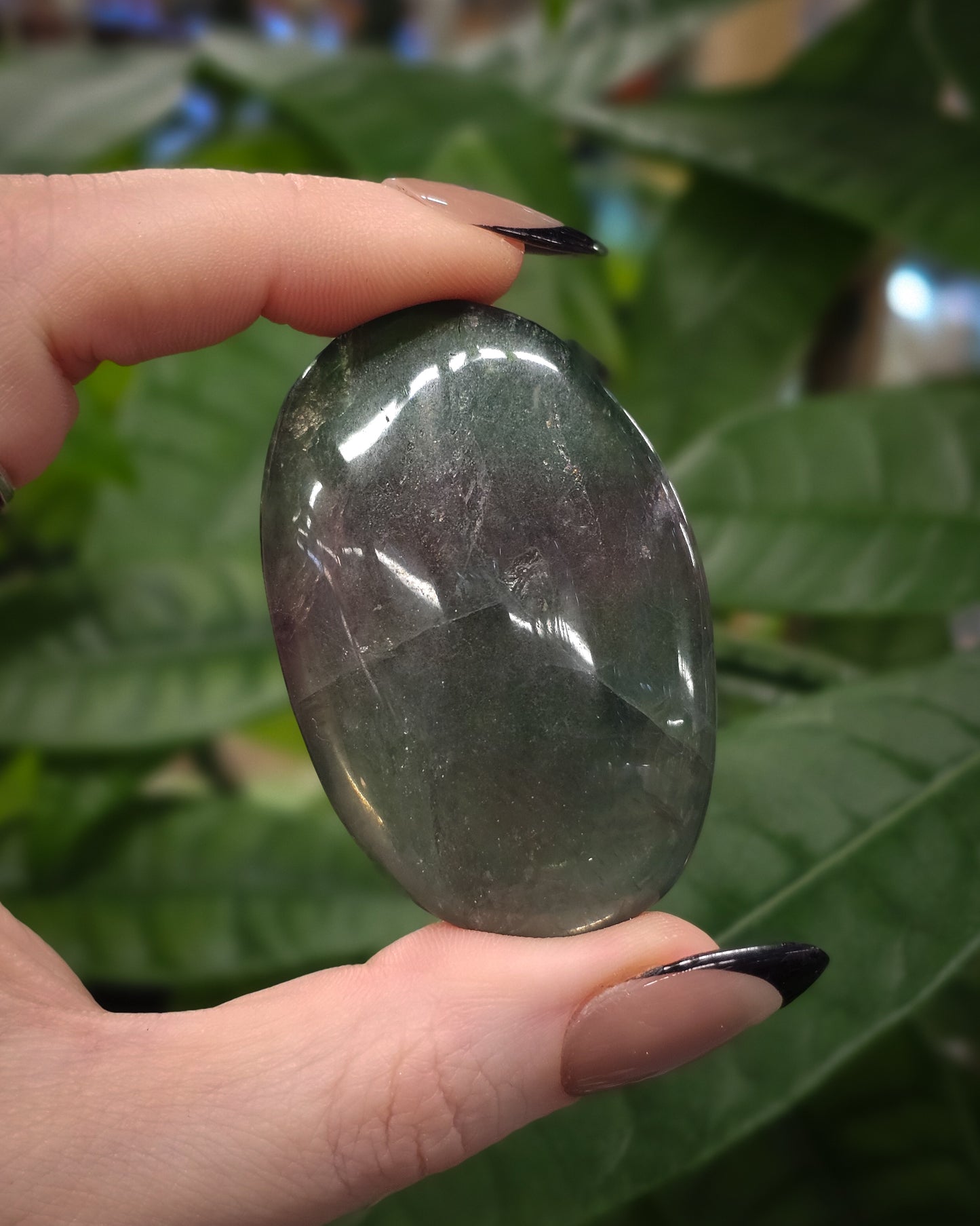 Rainbow Fluorite Palm Stone #1