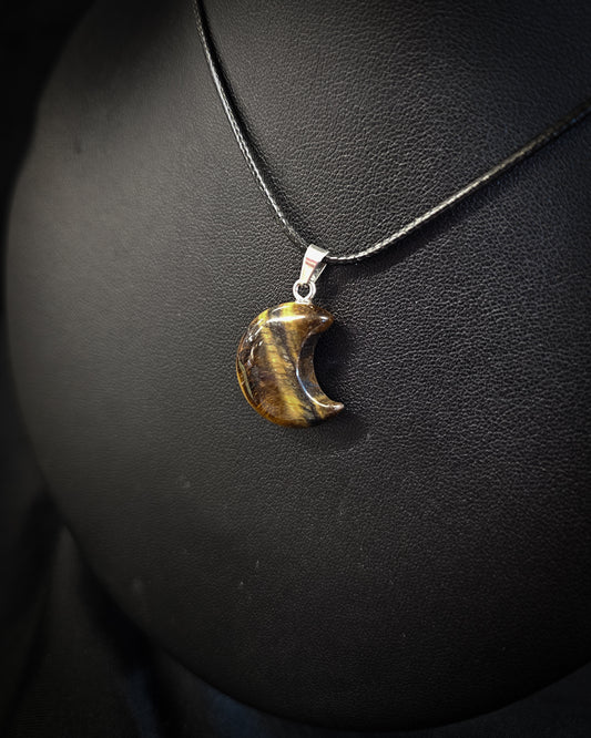 Tiger’s Eye Moon Pendant