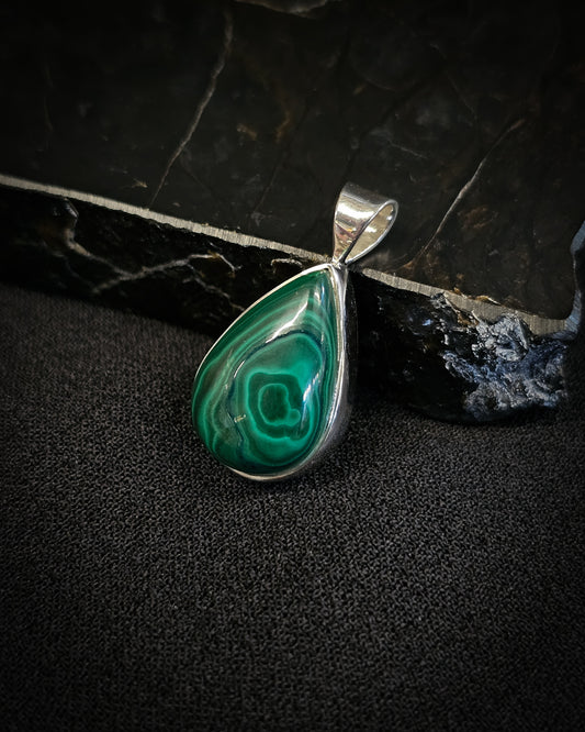 Malachite Teardrop Pendant