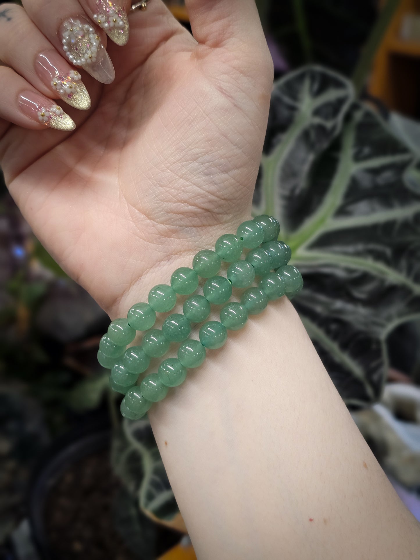 8mm Green Aventurine Bead Bracelet