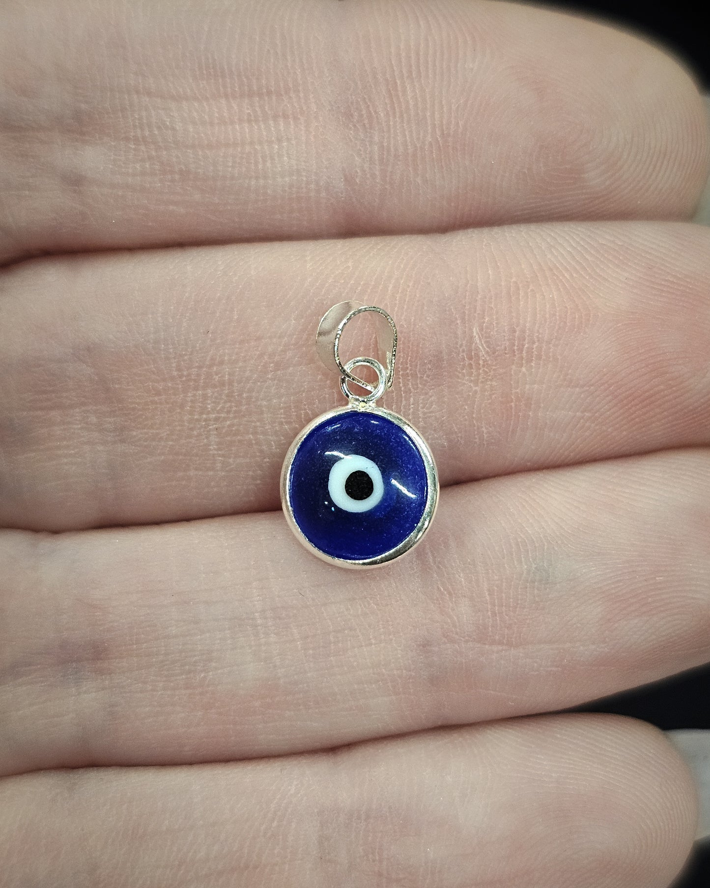 Small Round Evil Eye Pendant #2
