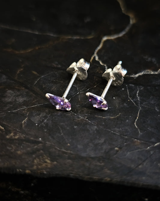 Purple Zircon Kite Studs