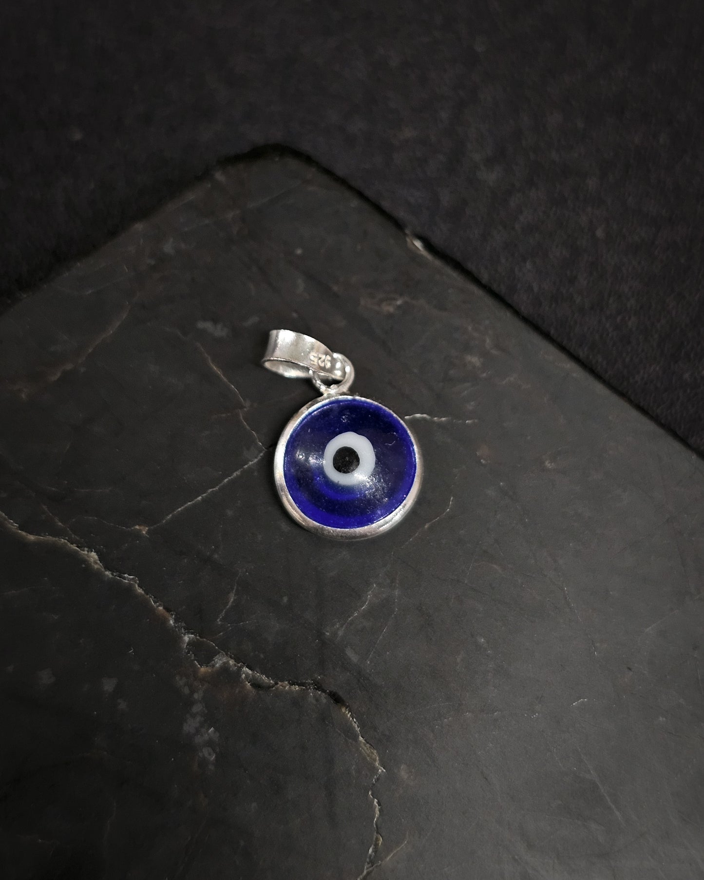 Small Round Evil Eye Pendant #2