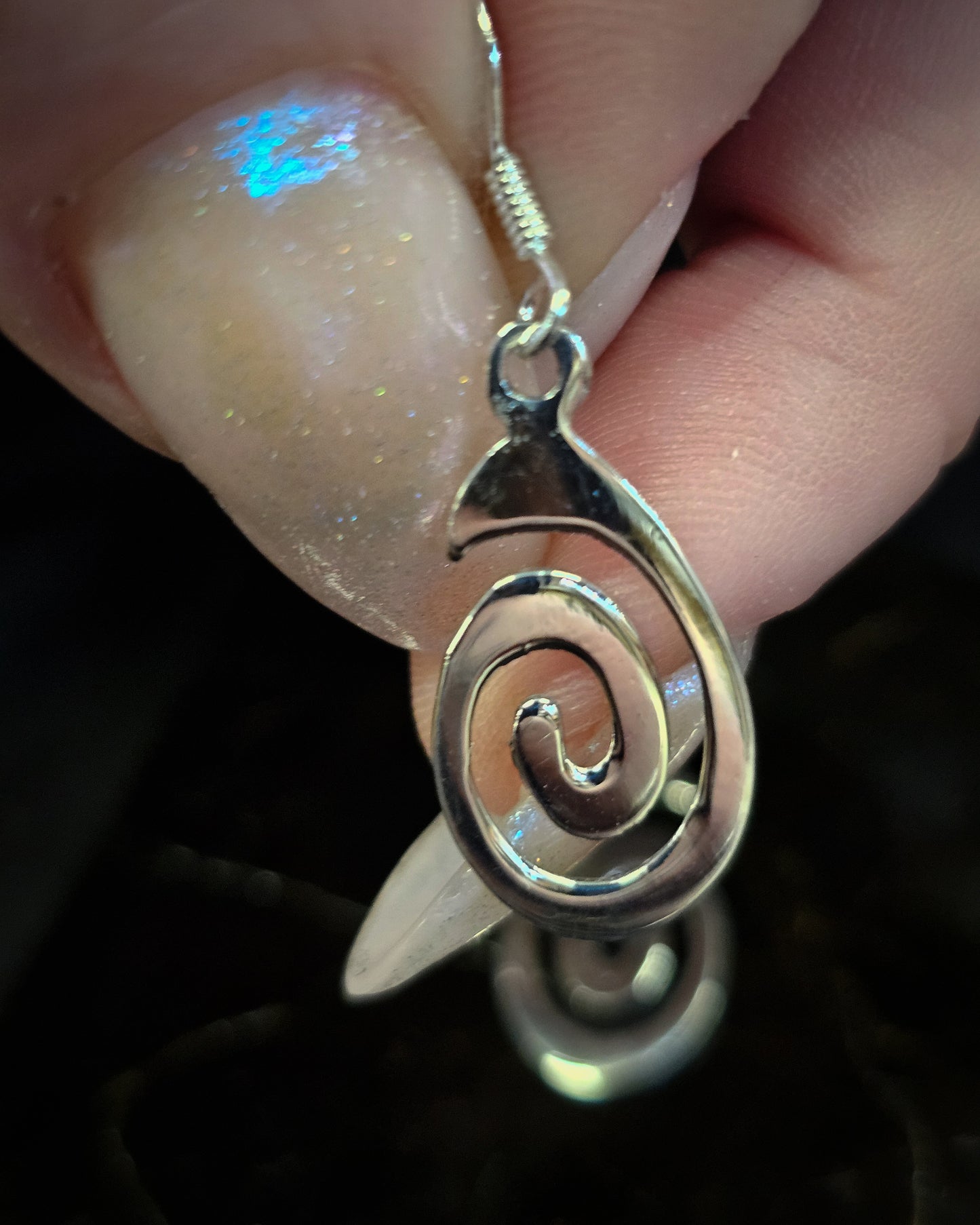 Sterling Silver Spiral Earrings