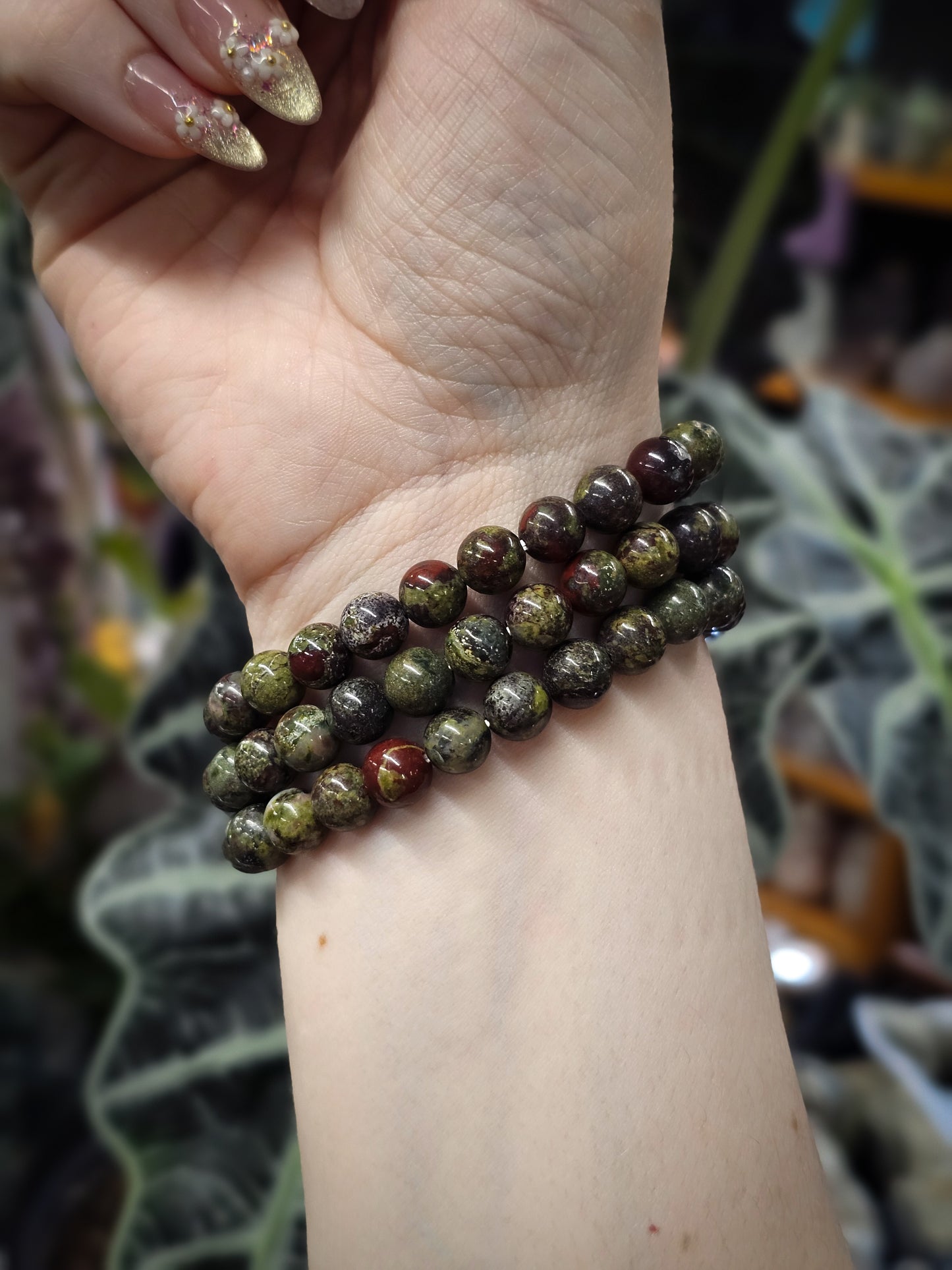 8mm Dragon’s Blood Bead Bracelet