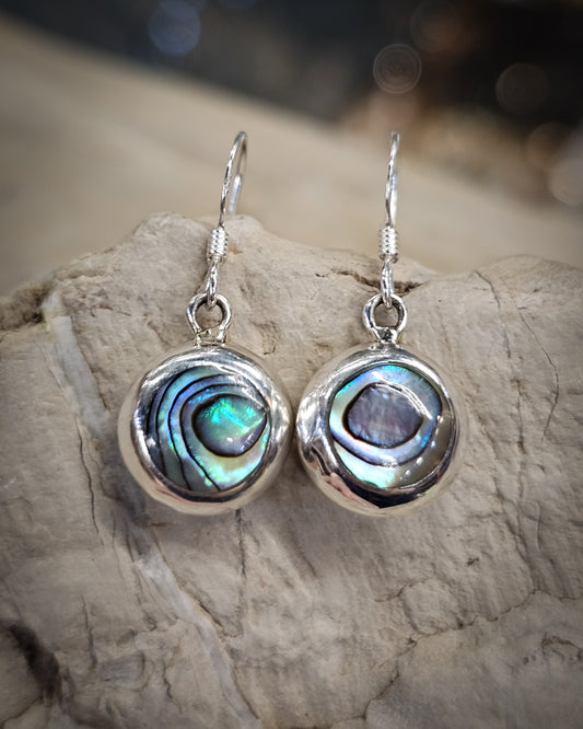Round Paua Earrings