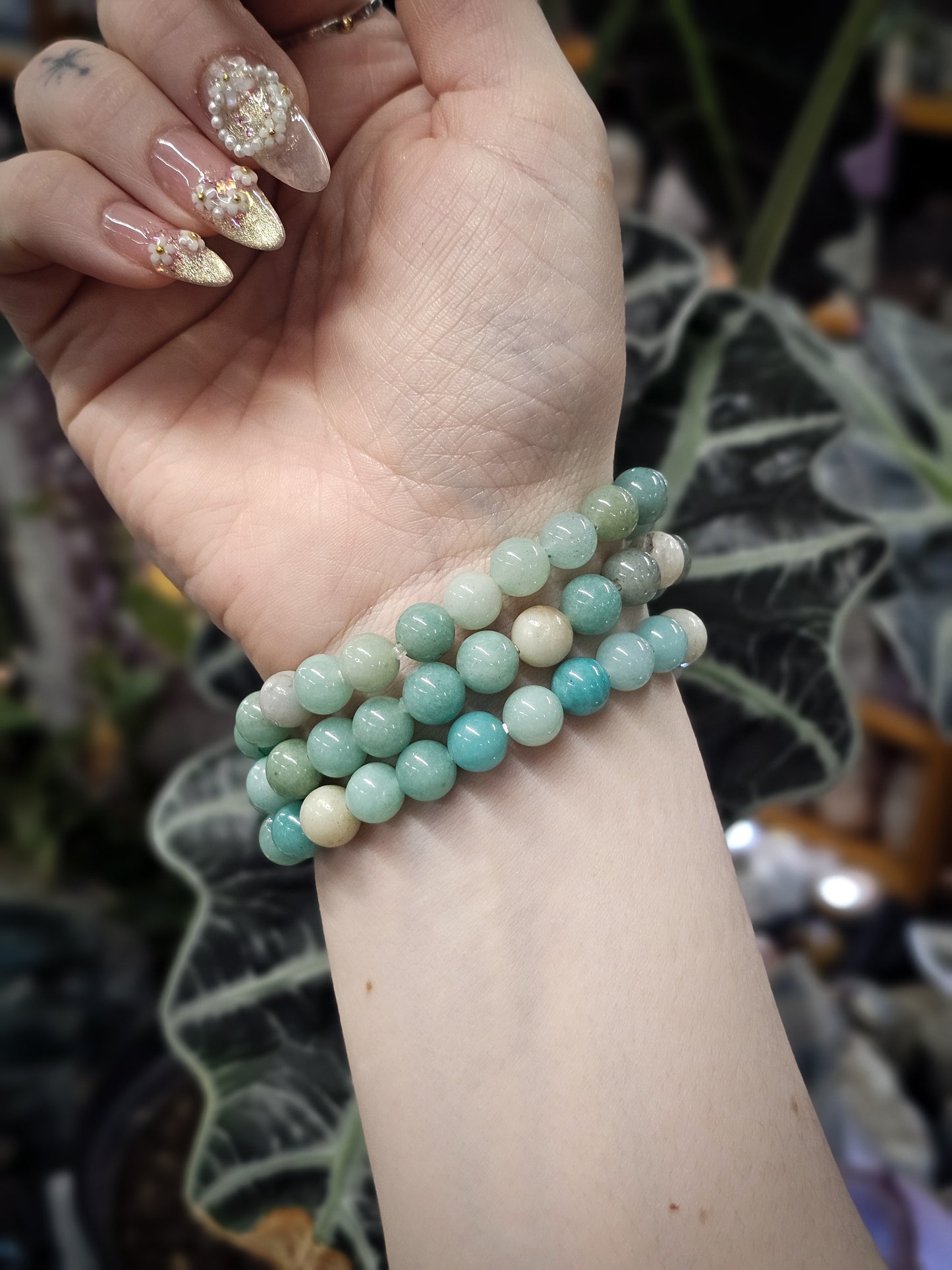8mm Amazonite Bead Bracelet