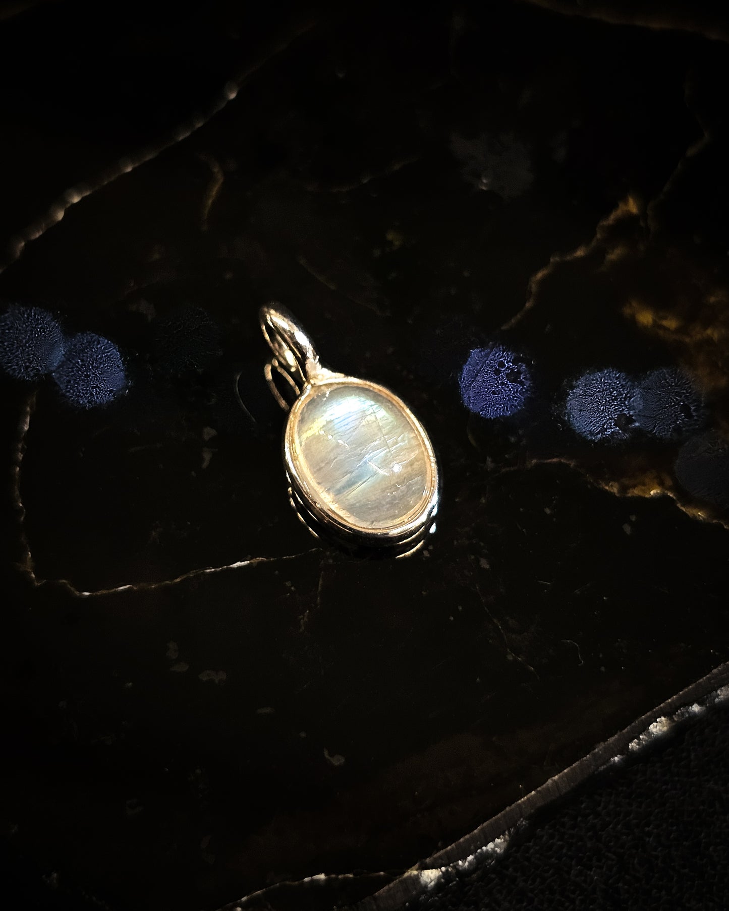 Small Moonstone Oval Pendant