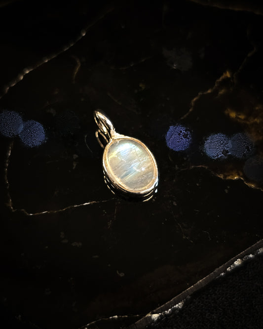 Small Moonstone Oval Pendant