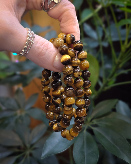 8mm Tiger's Eye Bead Bracelet