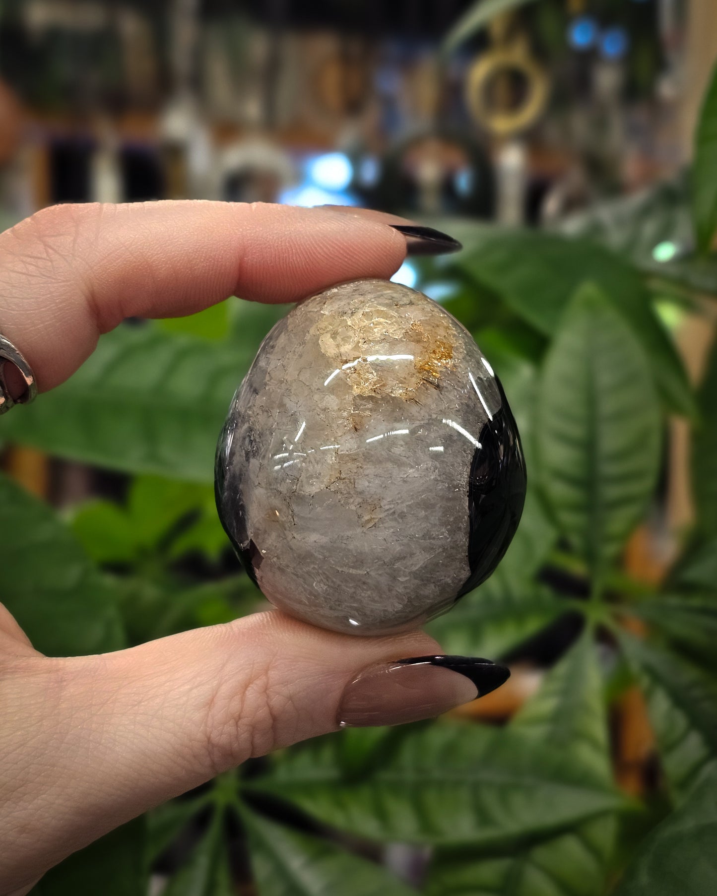 Black Banded Agate Egg #2
