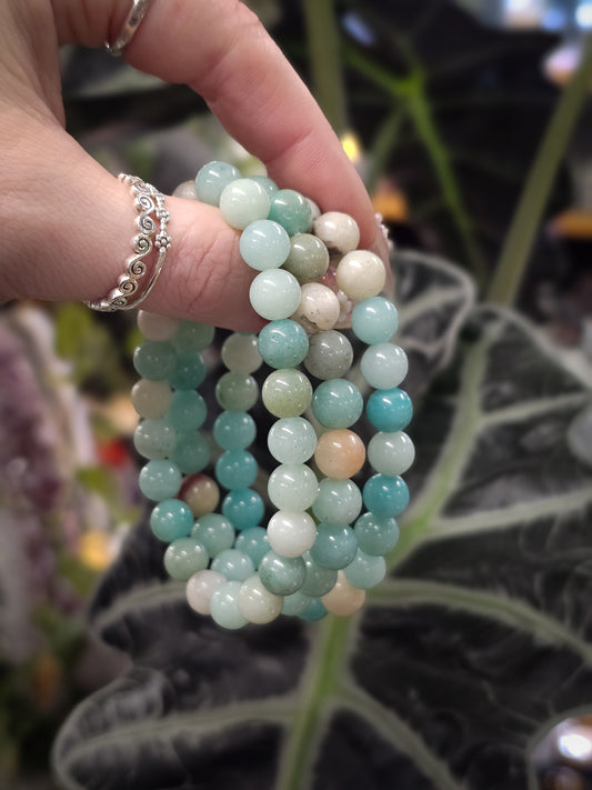 8mm Amazonite Bead Bracelet