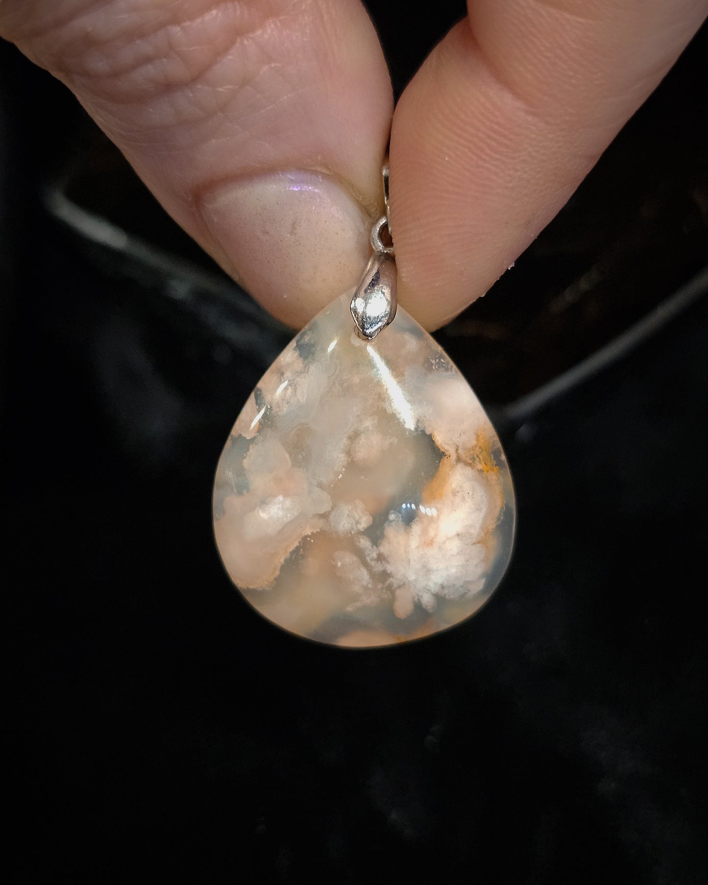 Flower Agate Pendant