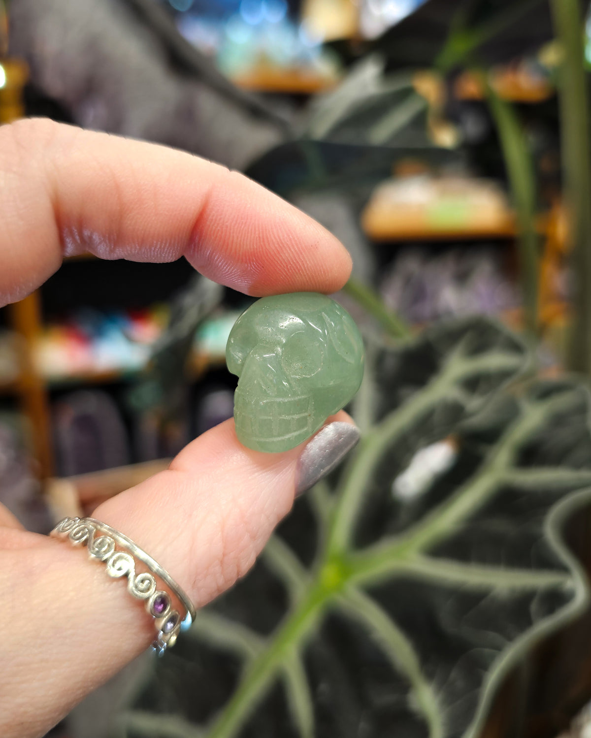 Small Green Aventurine Skull
