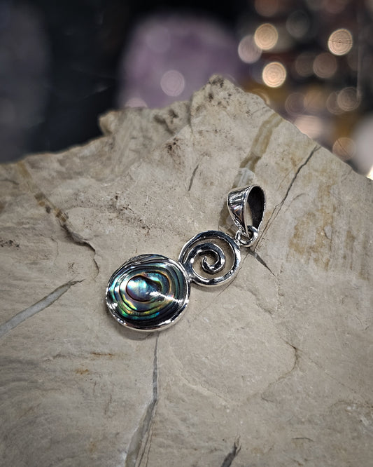 Paua & Koru Pendant