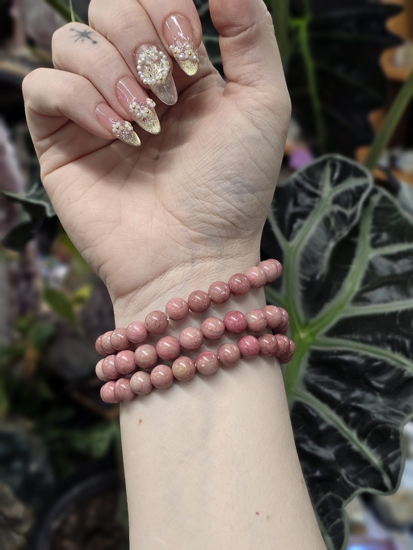 8mm A+ Rhodonite Bead Bracelet