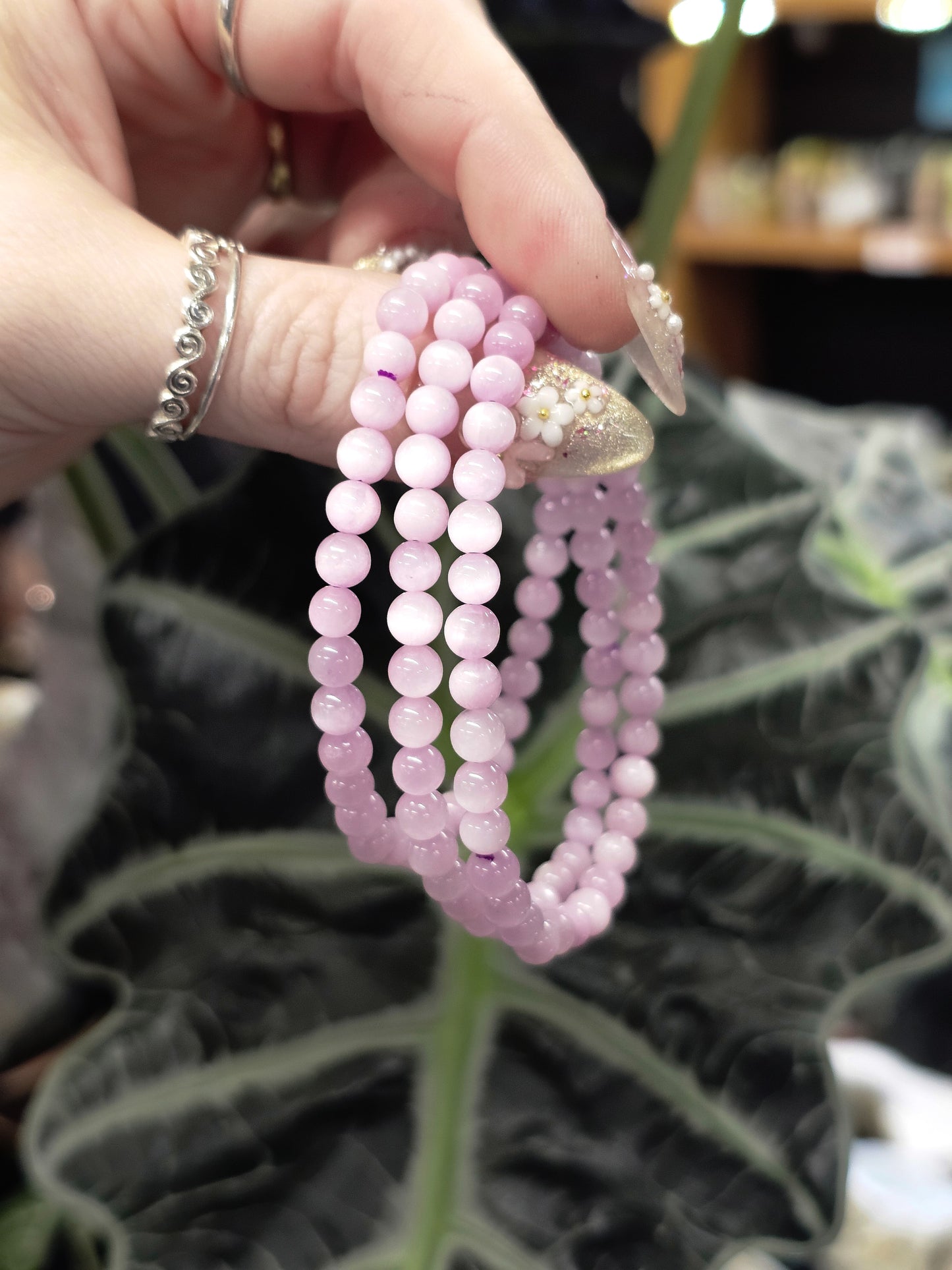 4mm Kunzite Bead Bracelet