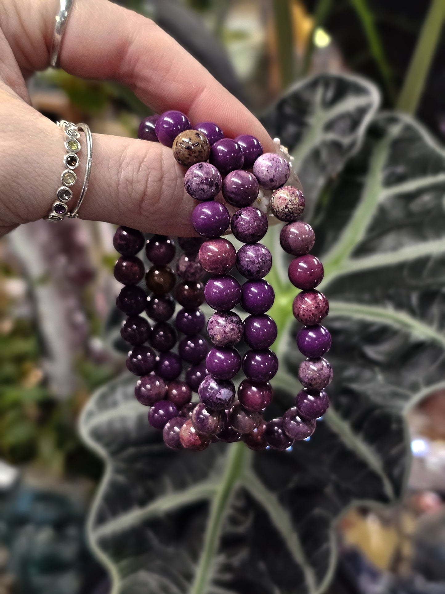 8mm Phosphosiderite Bead Bracelet