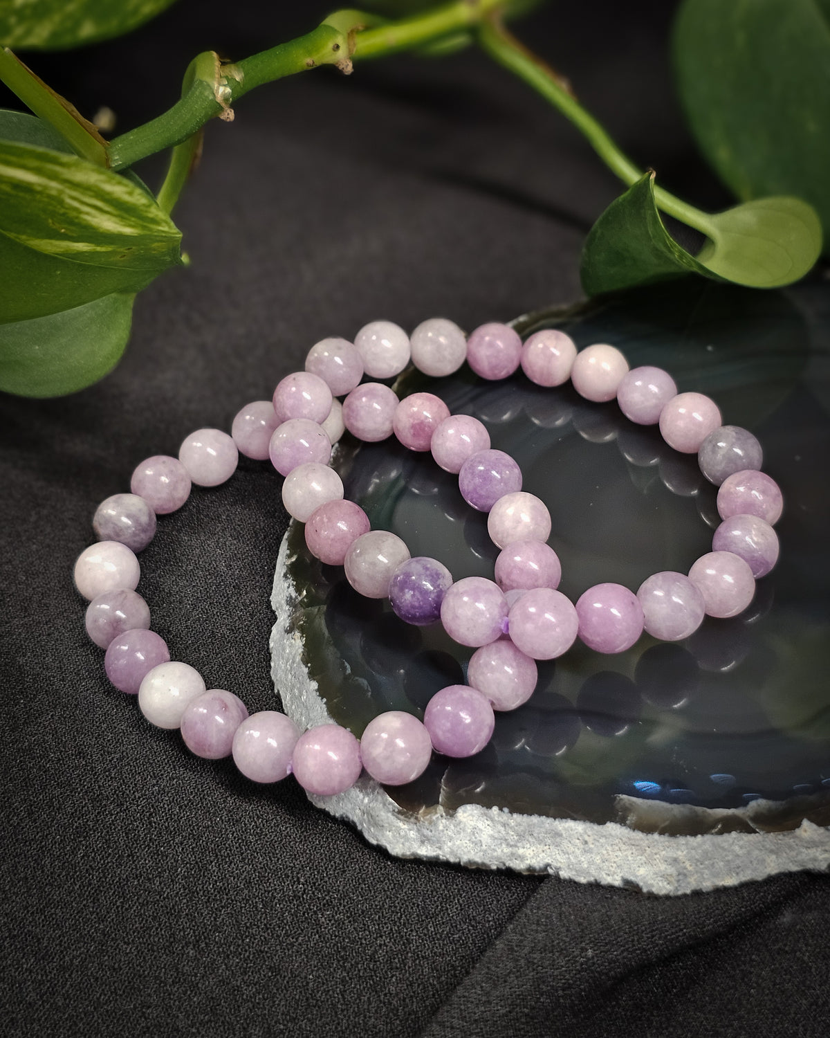 8mm Lepidolite Bead Bracelet