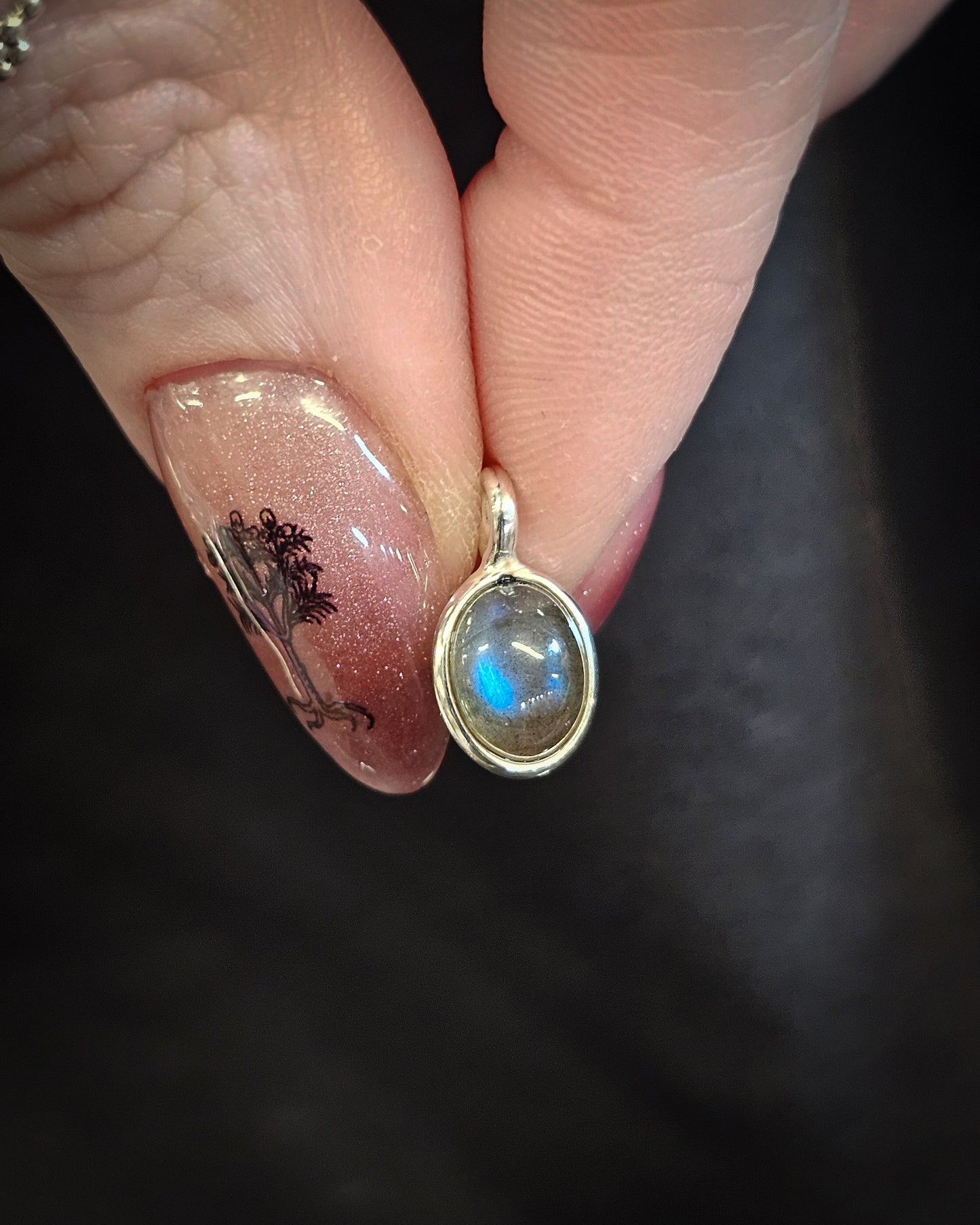 Small Labradorite Oval Pendant