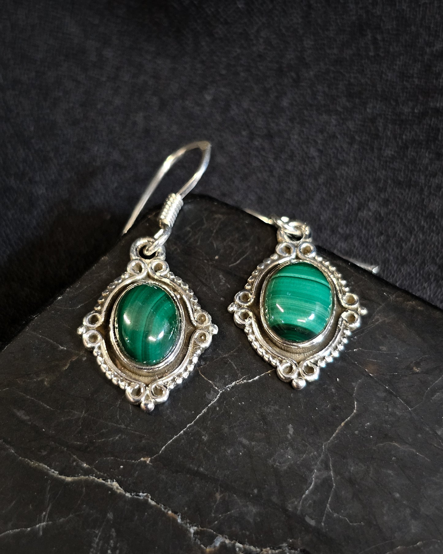 Malachite Earrings