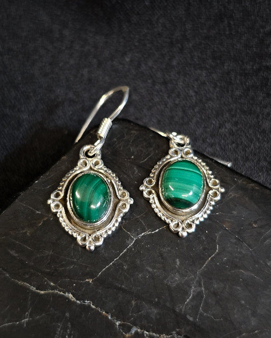 Malachite Earrings