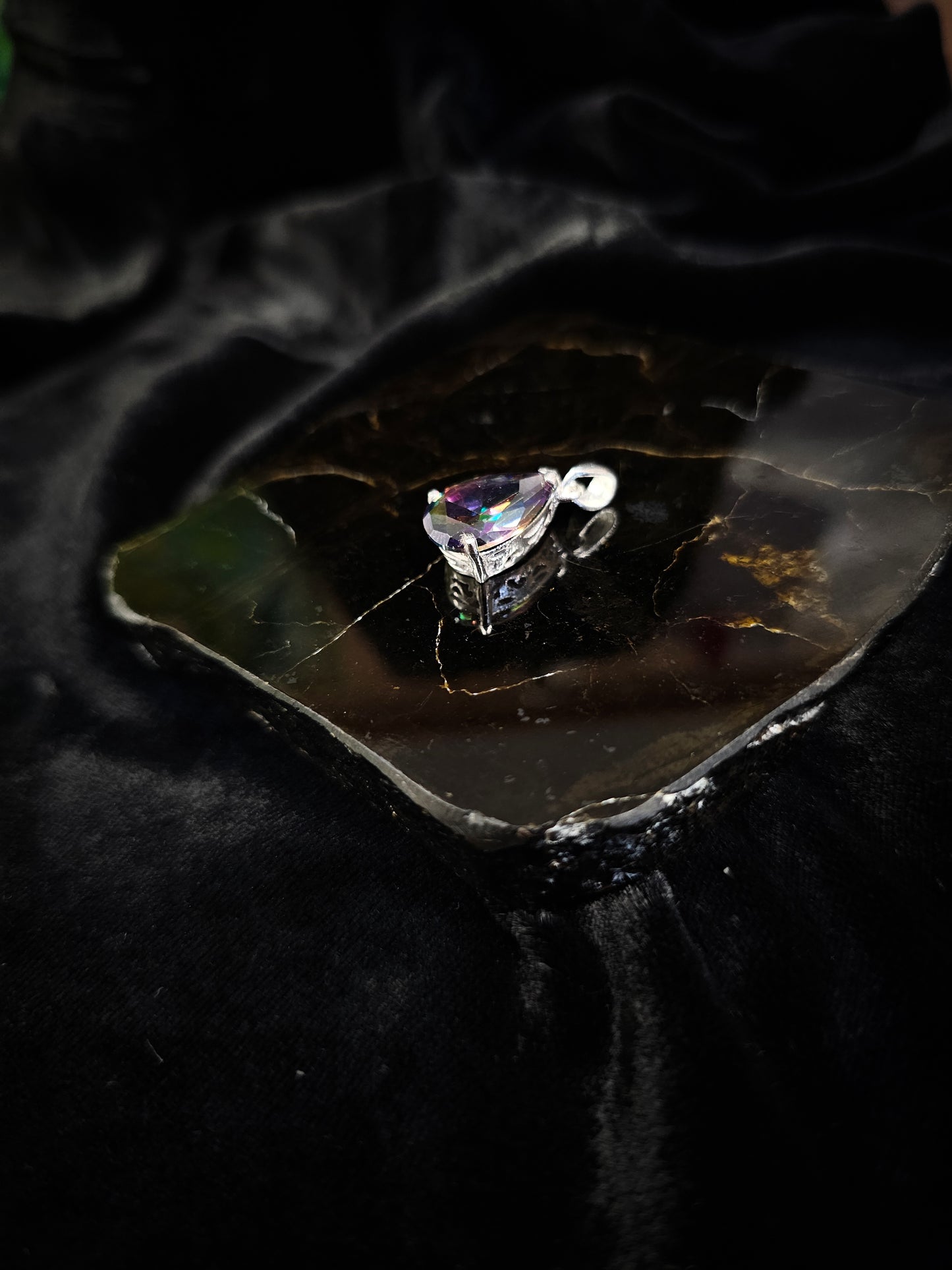 Mystic Topaz Teardrop Pendant