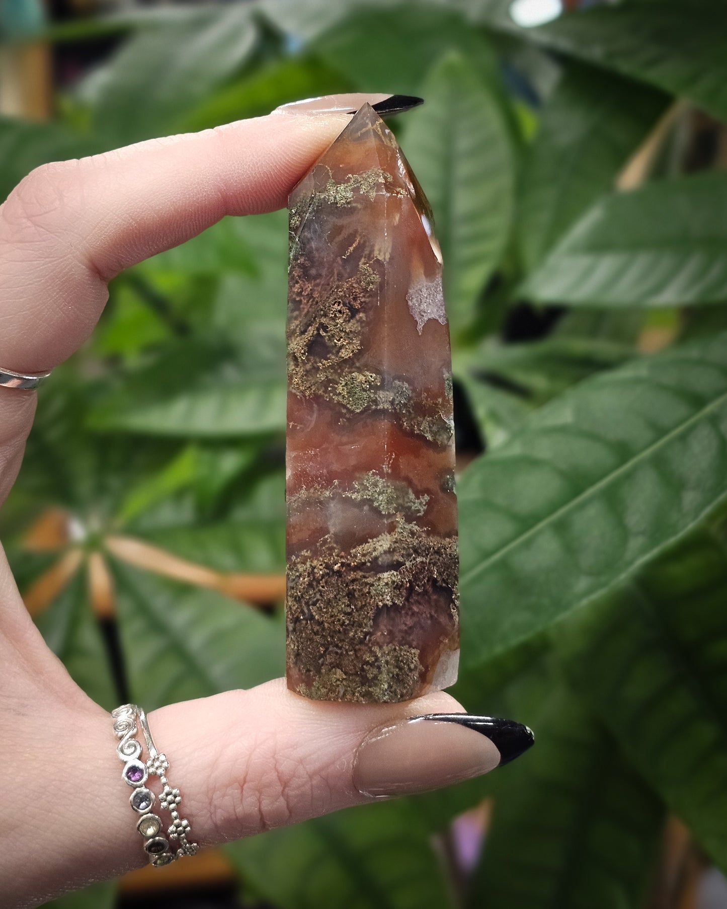 Carnelian Moss Agate Point