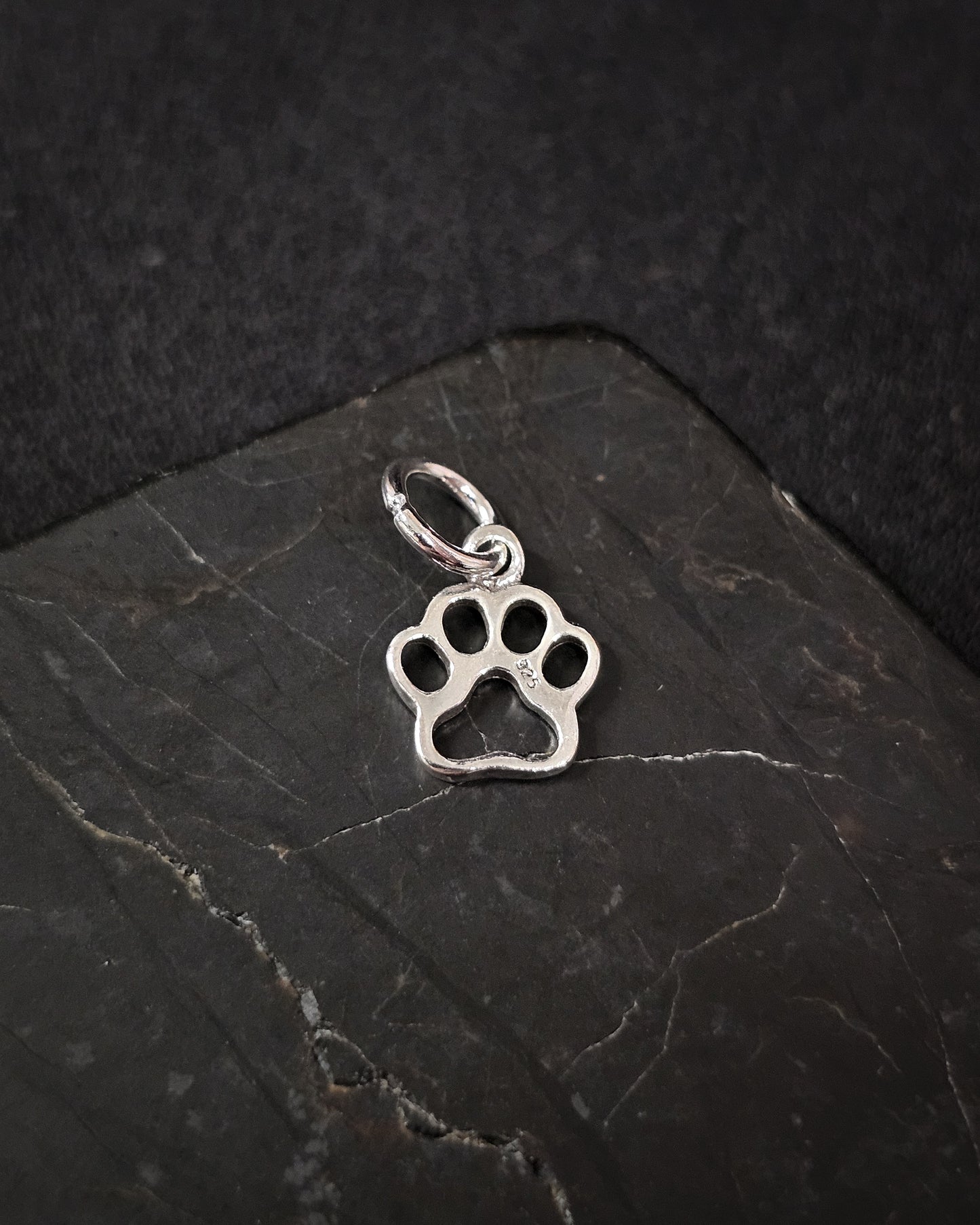 Sterling Silver Paw Print Charm