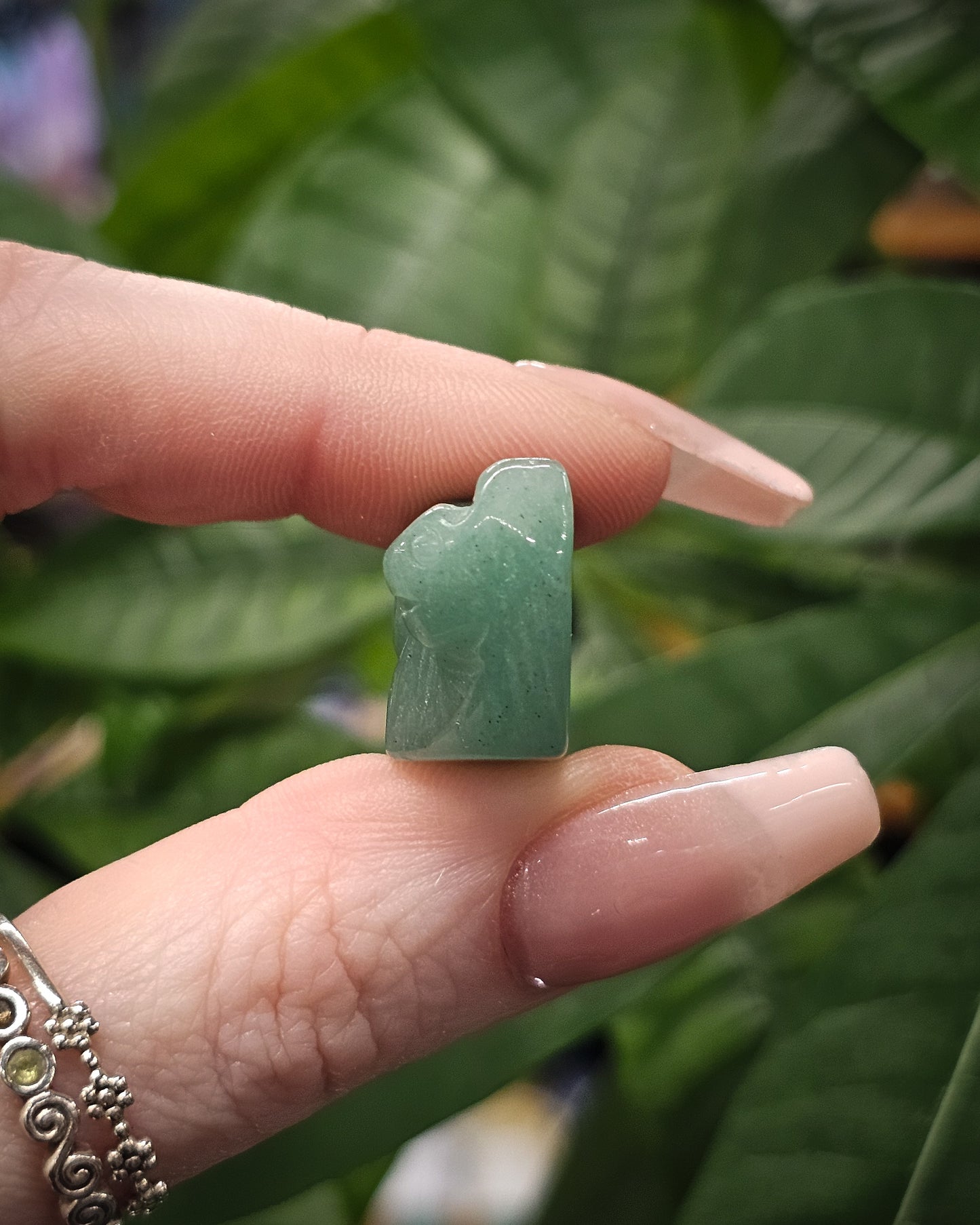 Green Aventurine Snail Carving