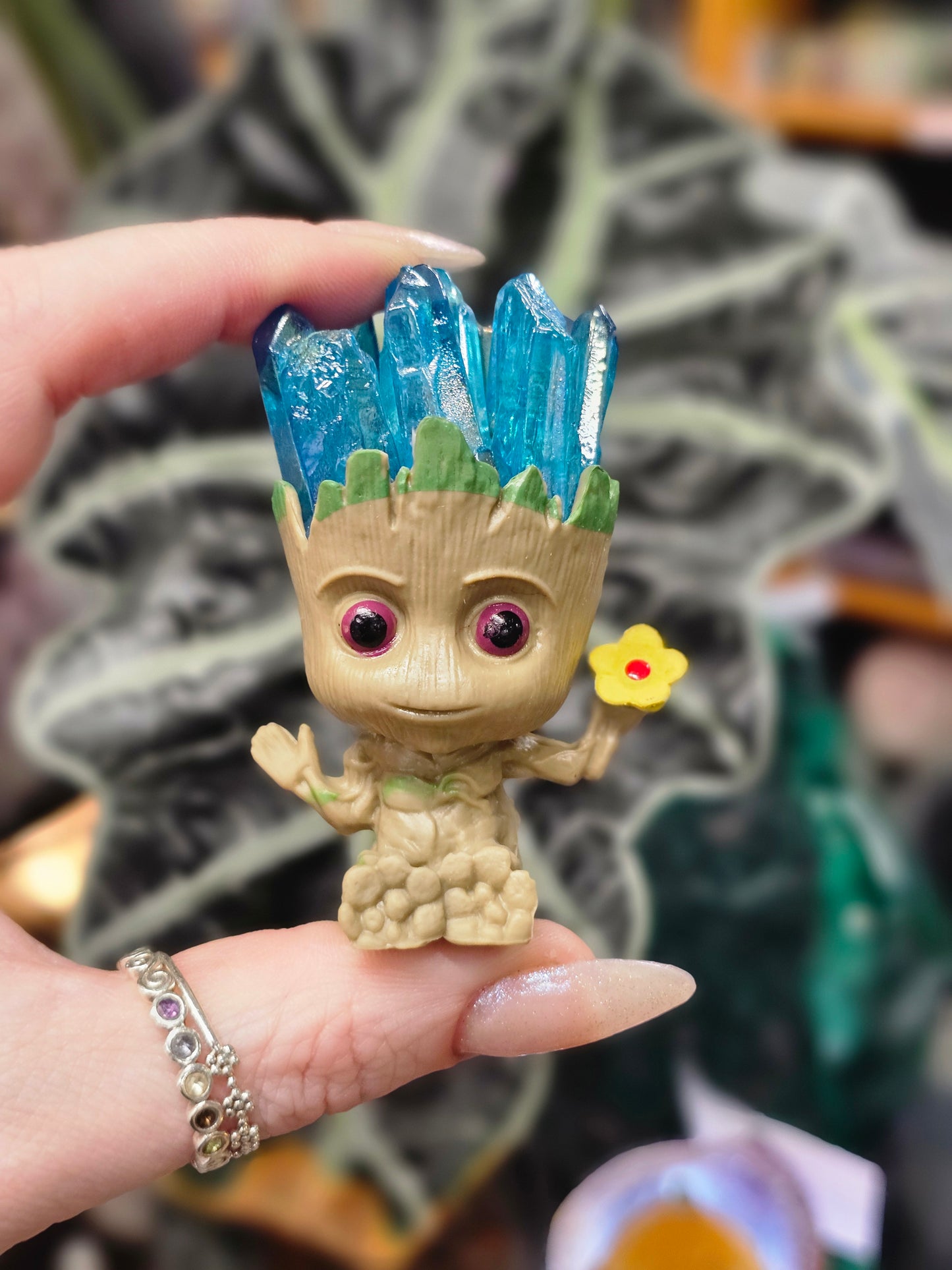 Light BlueAura Quartz Groot