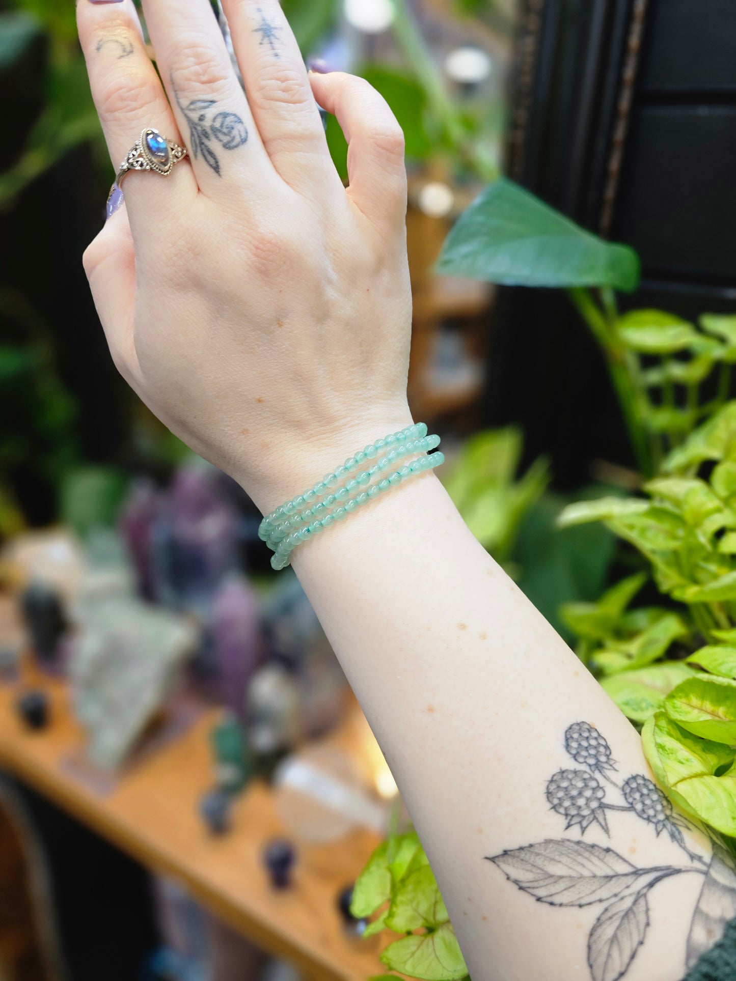 4mm Green Aventurine Bead Bracelet