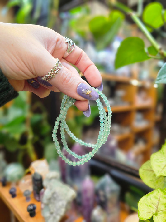 4mm Green Aventurine Bead Bracelet
