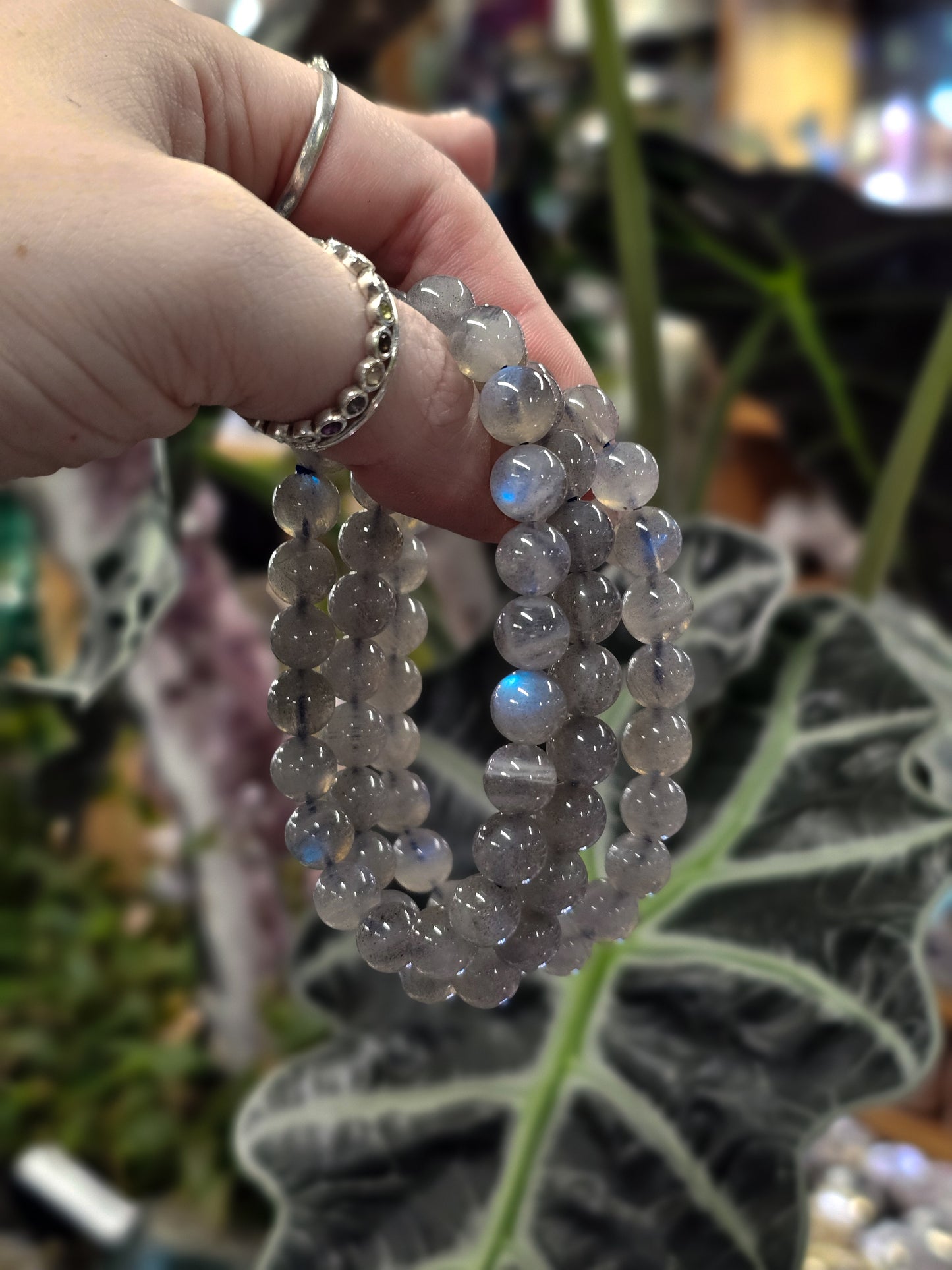 8mm Labradorite Bead Bracelet