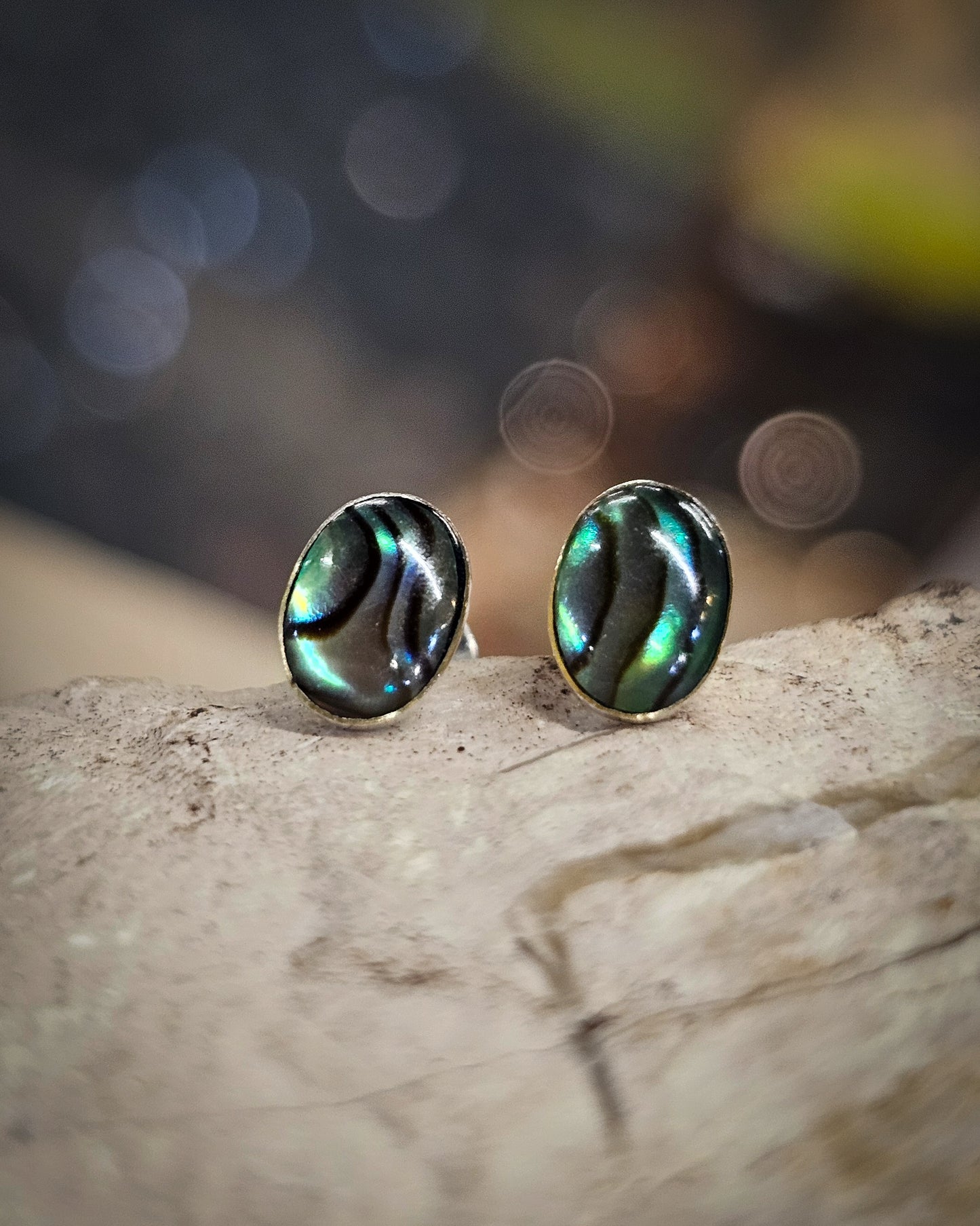 Small Oval Paua Studs