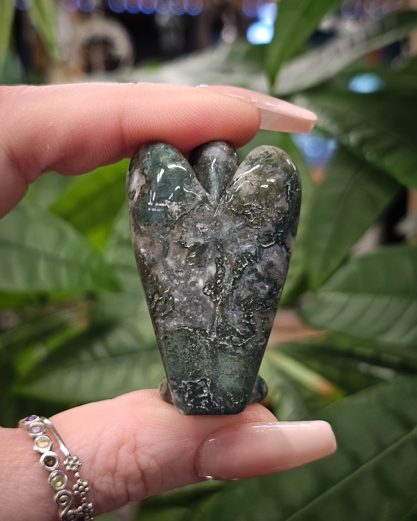 Moss Agate Angel
