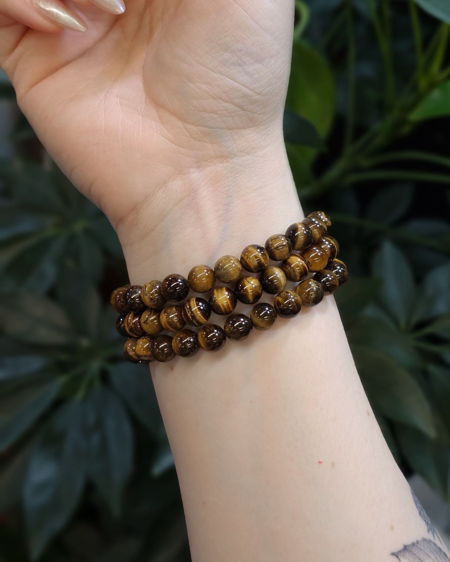 8mm Tiger's Eye Bead Bracelet