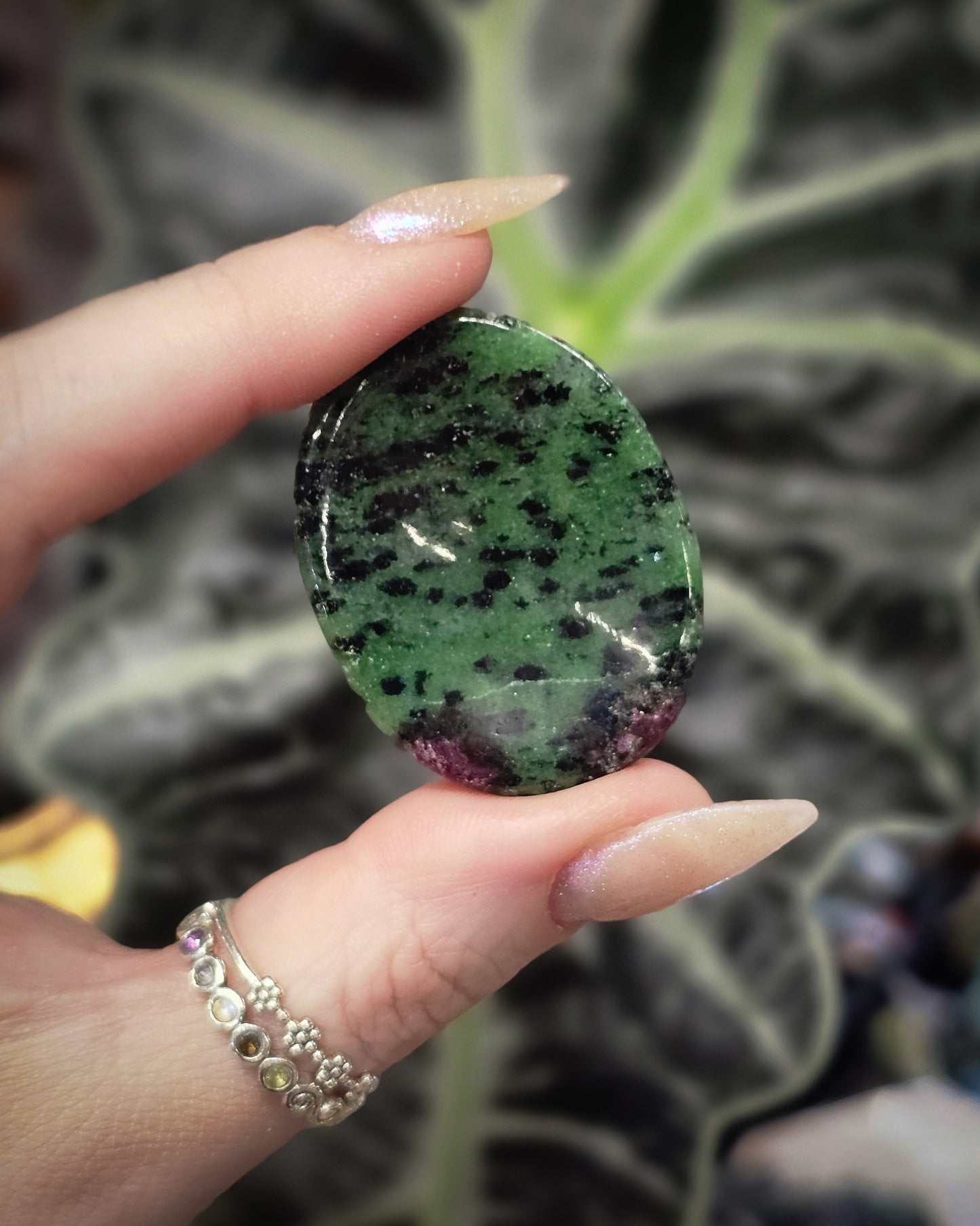 Ruby Zoisite Worry Stone