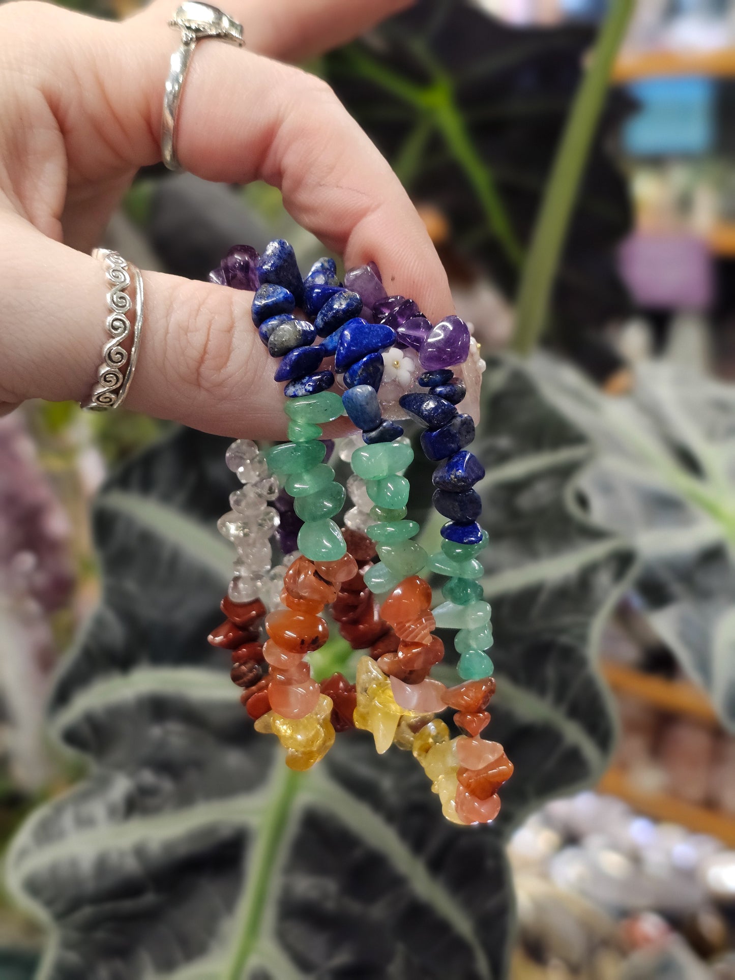 7 Chakra Chip Bracelet