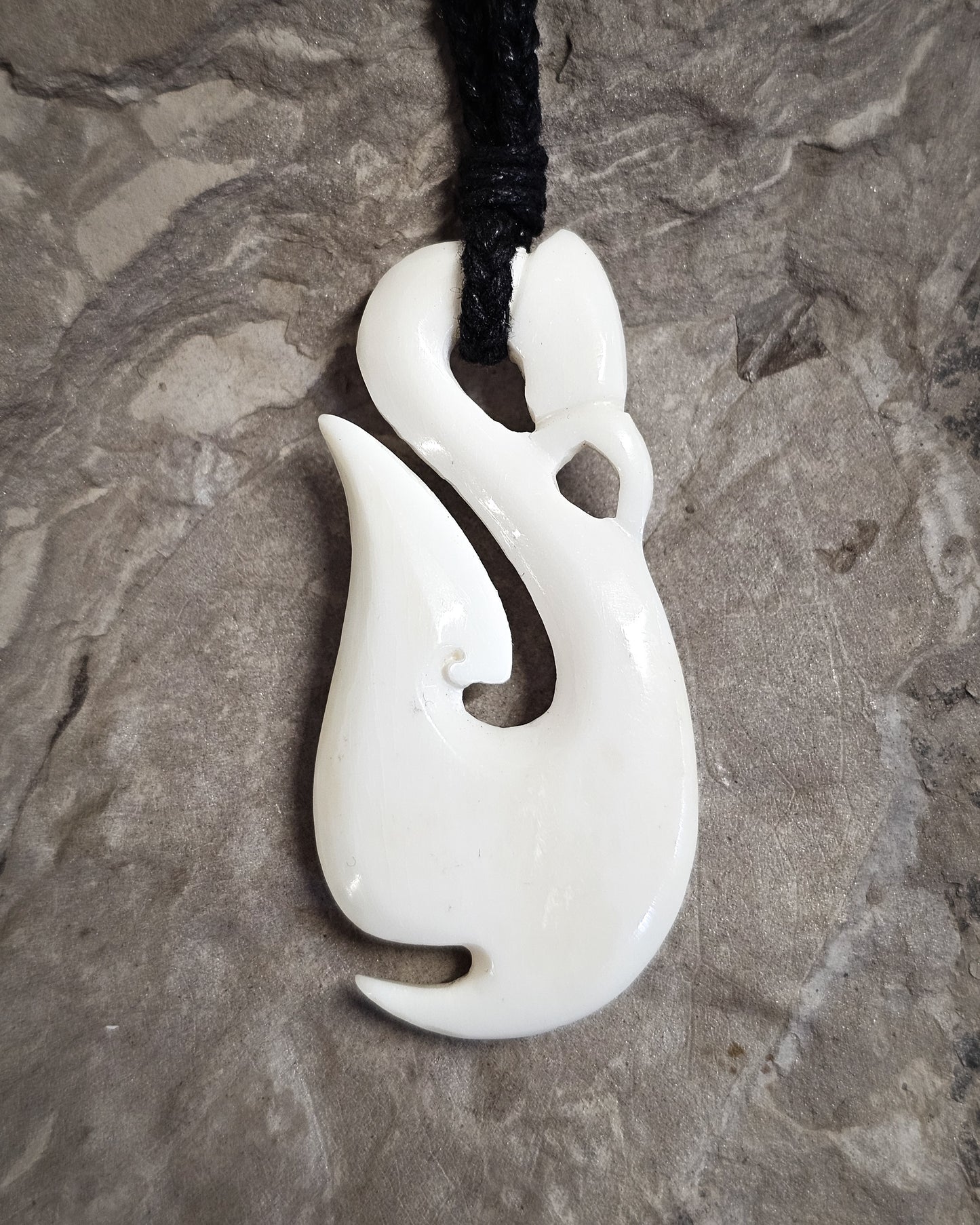 Manaia Matau Bone Carving