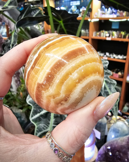 Orange Calcite Sphere