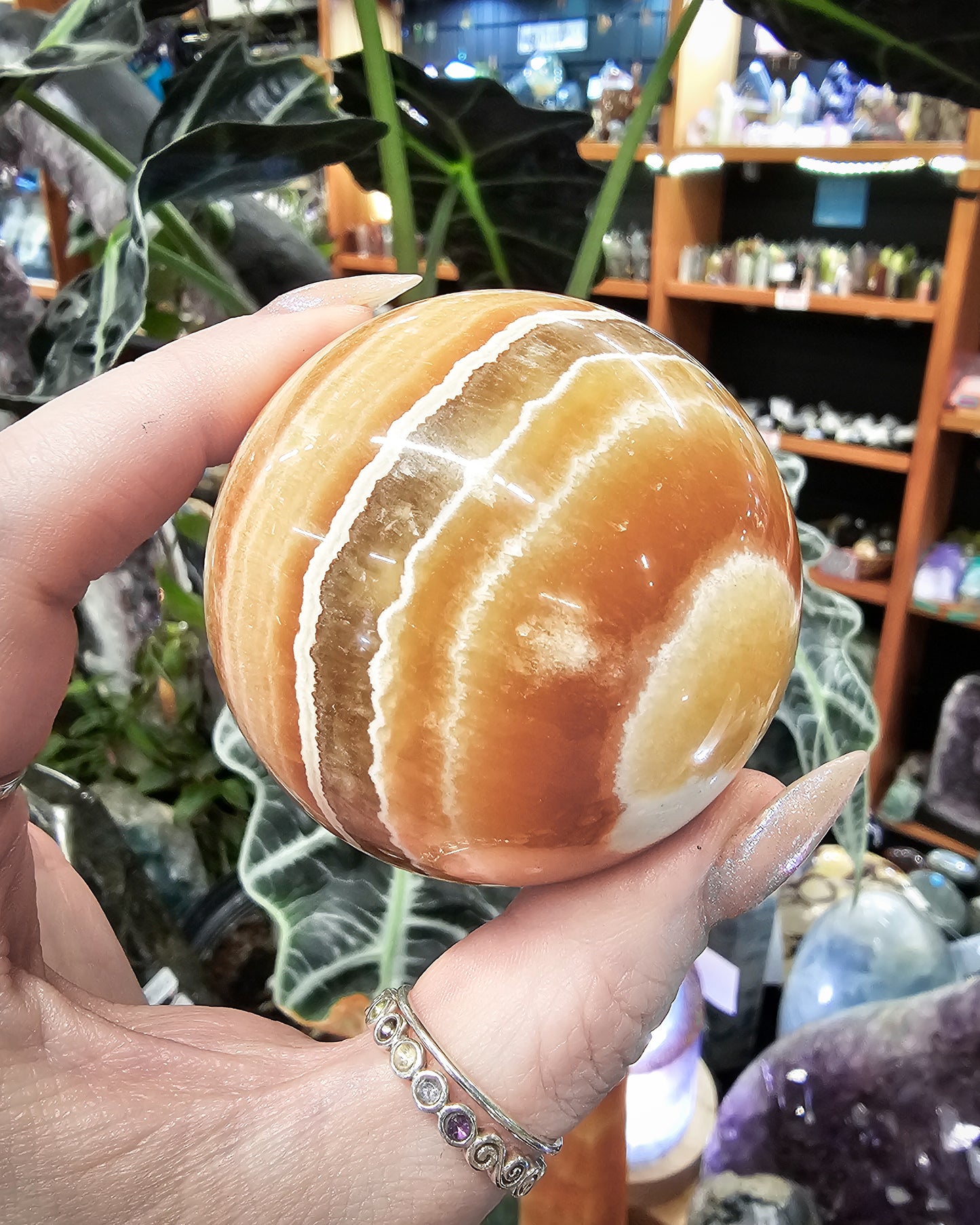 Orange Calcite Sphere